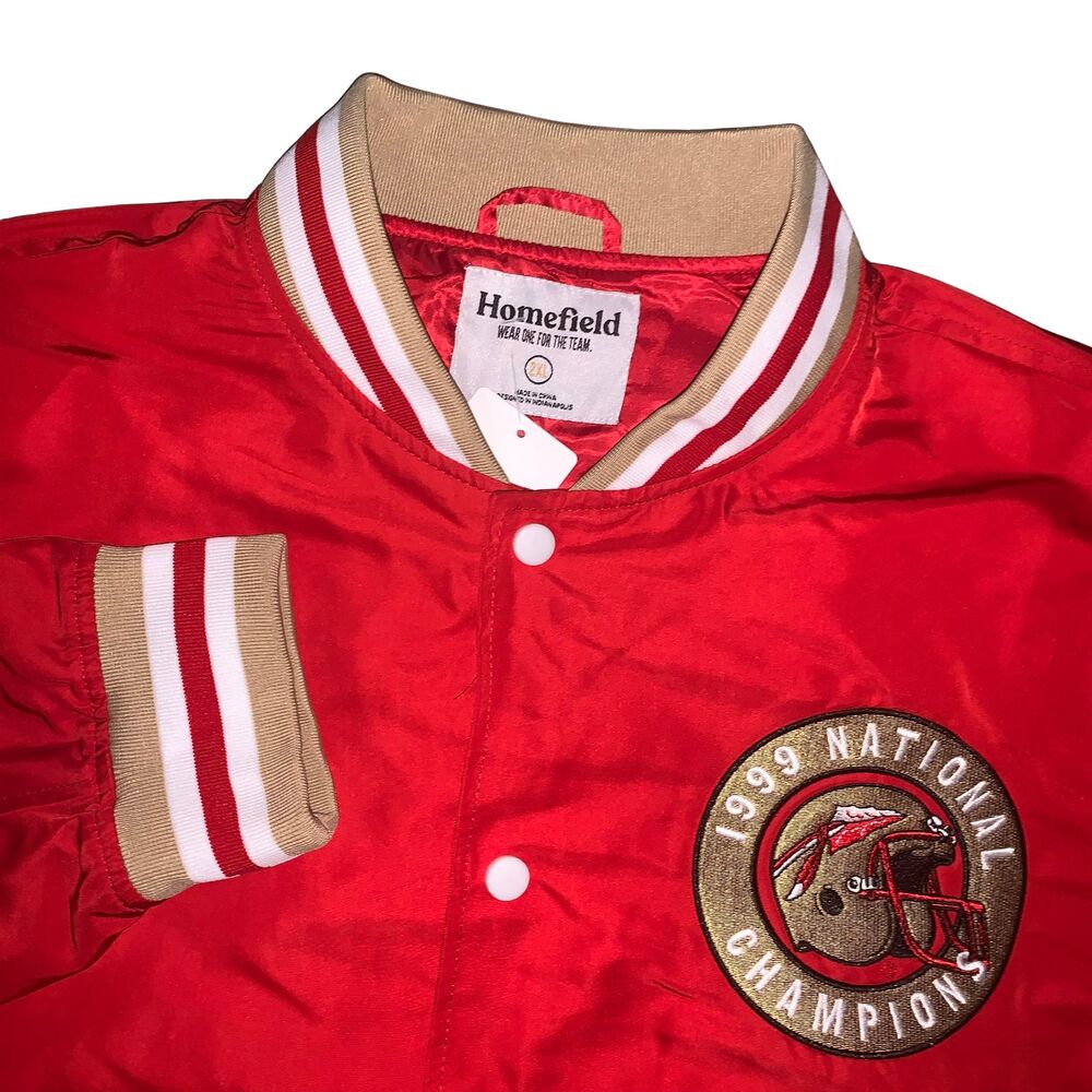 Florida State Seminoles FSU Jacket Mens XXL Red Football 1999 National Champions